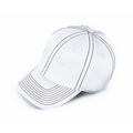 Brushed Cotton Twill Baseball Cap W/Contrast Stitching